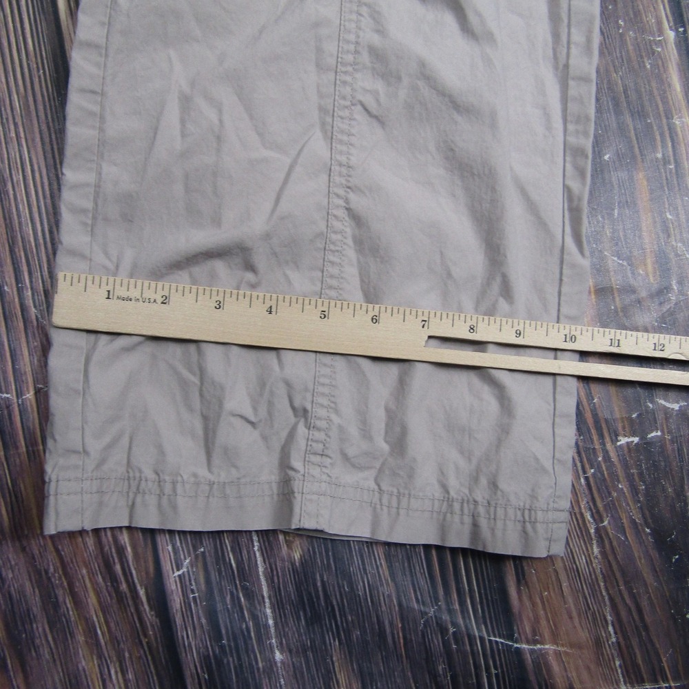 PacSun Pants Womens M Beige Cotton Cargo Twill Elastic Waist Pockets Relaxed Fit - Picture 8 of 8